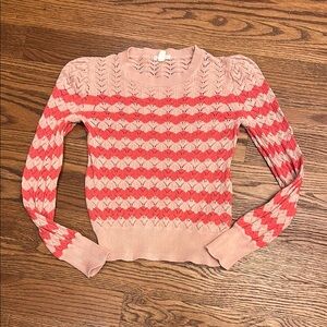 GUC Crewcuts Pink Pointelle Sweater; Size L